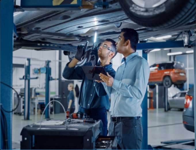 FastFix technicians reviewing a repair