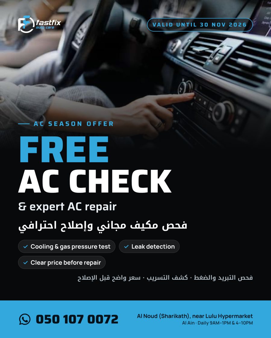 FastFix FREE AC check & expert AC repair poster